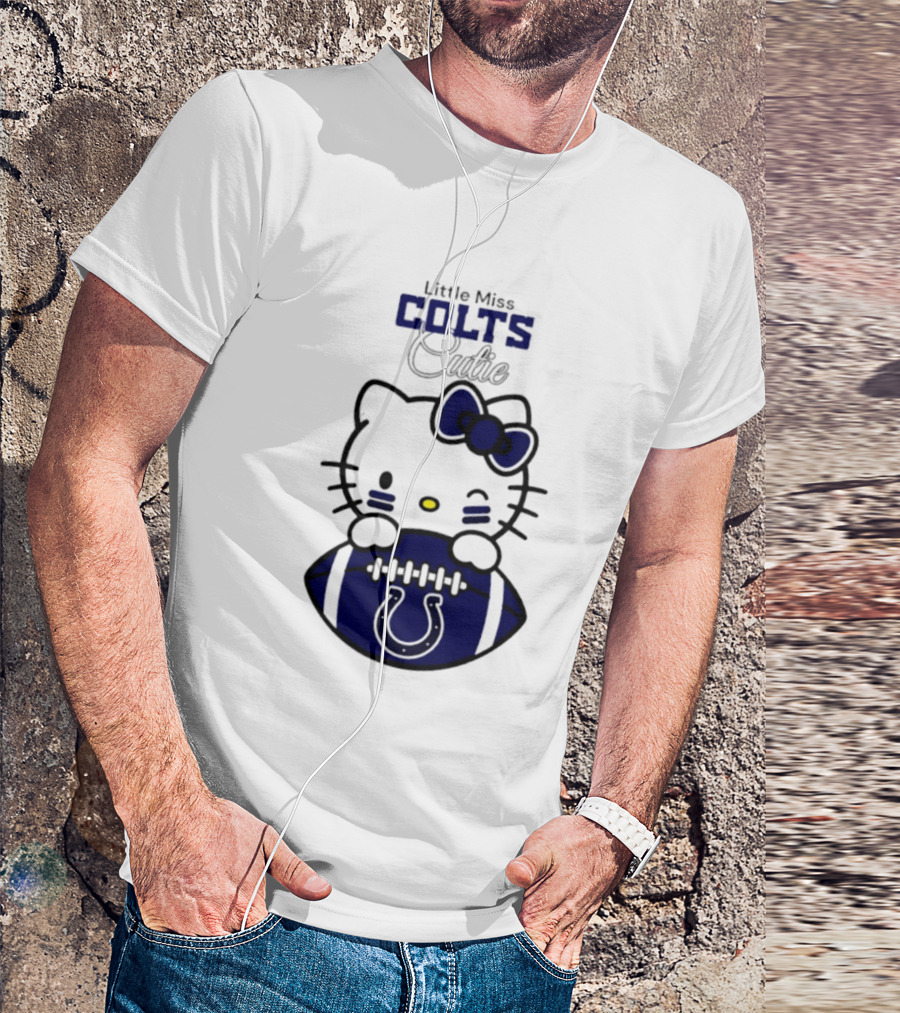 Indianapolis Colts X Hello Kitty Little Miss Colts Cutie Football 2026 Season T-Shirt
