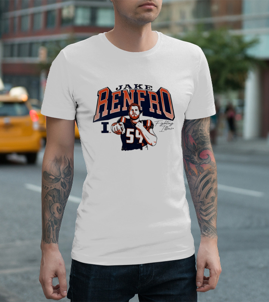 Jake Renfro Illinois Fighting Illini Football 54 T-Shirt