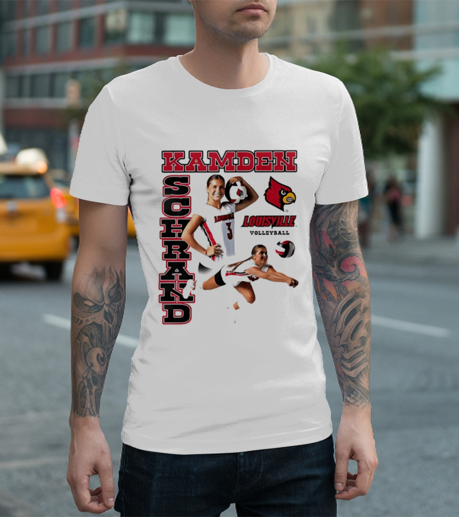 Kamden Schrand Louisville Cardinals Volleyball NCAA Sports Team Player Action T-Shirt
