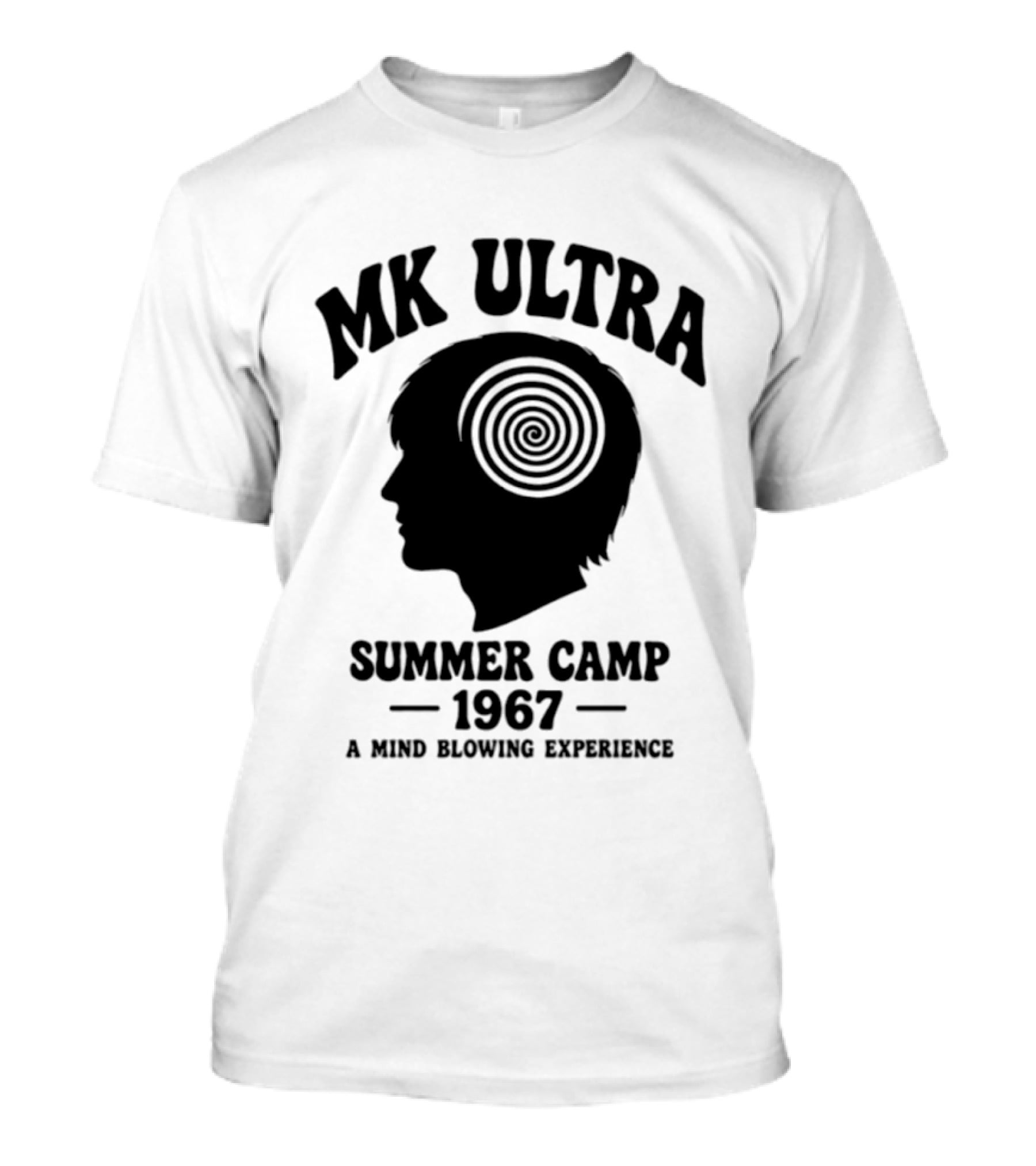 MK Ultra Summer Camp 1967 A Mind Blowing Experience Silhouette Spiral T-Shirt