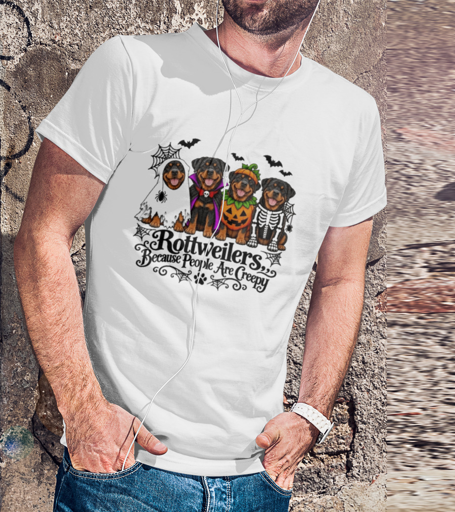 Rottweilers Halloween Costumes Because People Are Creepy T-Shirt