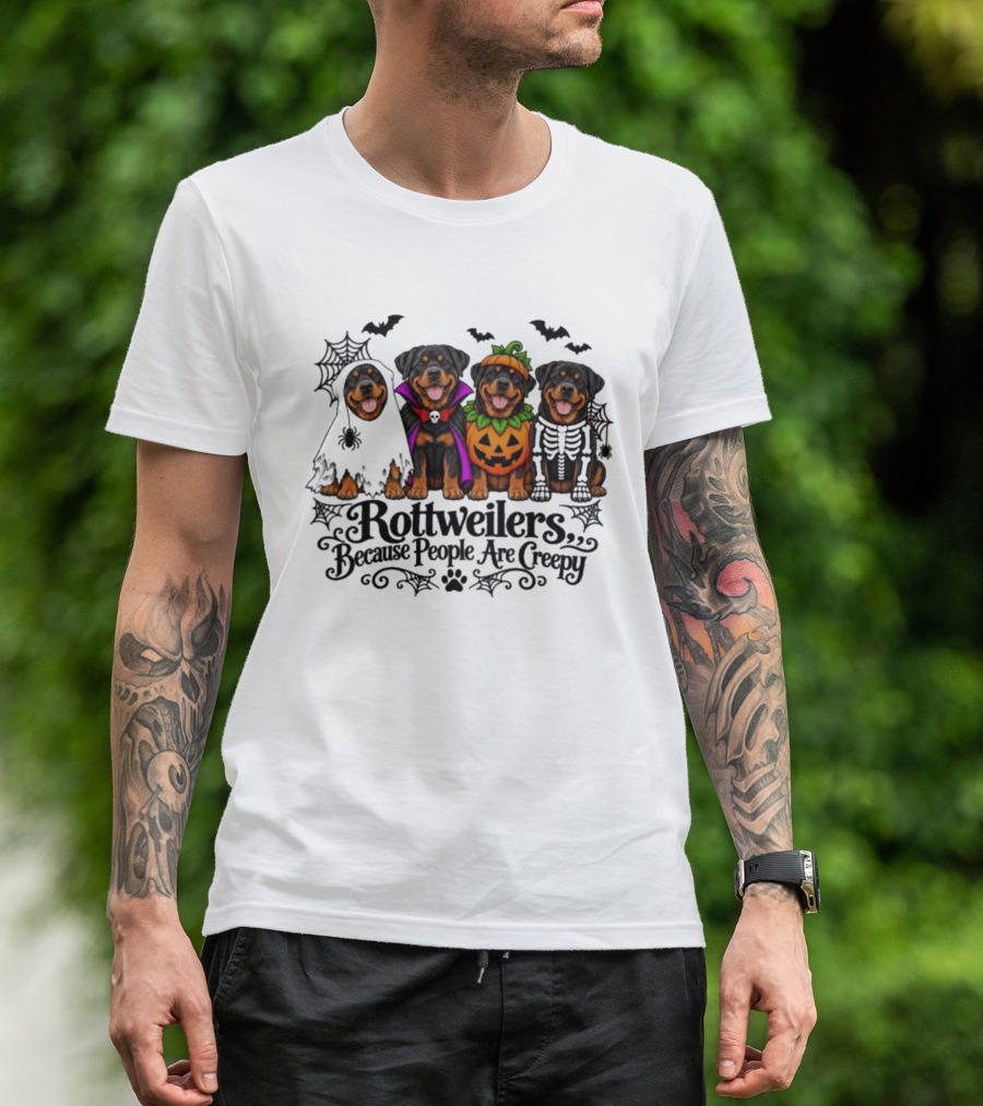 Rottweilers Halloween Costumes Because People Are Creepy T-Shirt