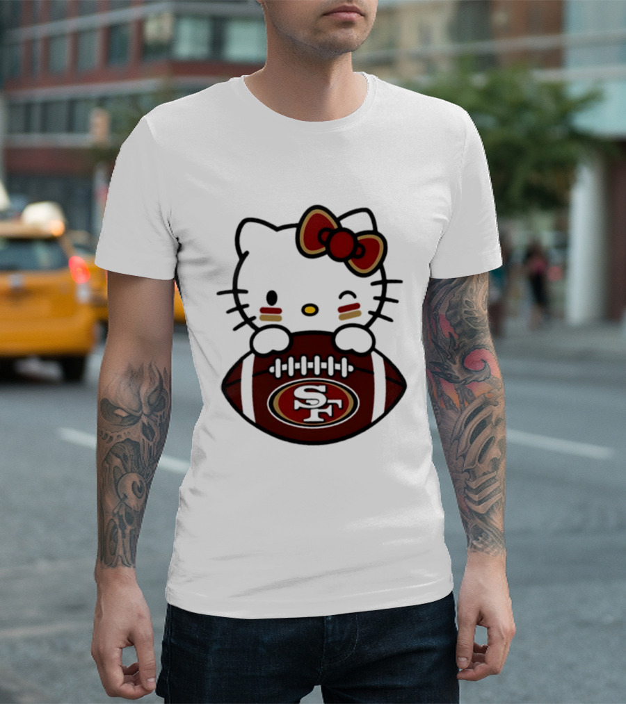 San Francisco 49ers Hello Kitty Collaboration Football 2026 Season T-Shirt