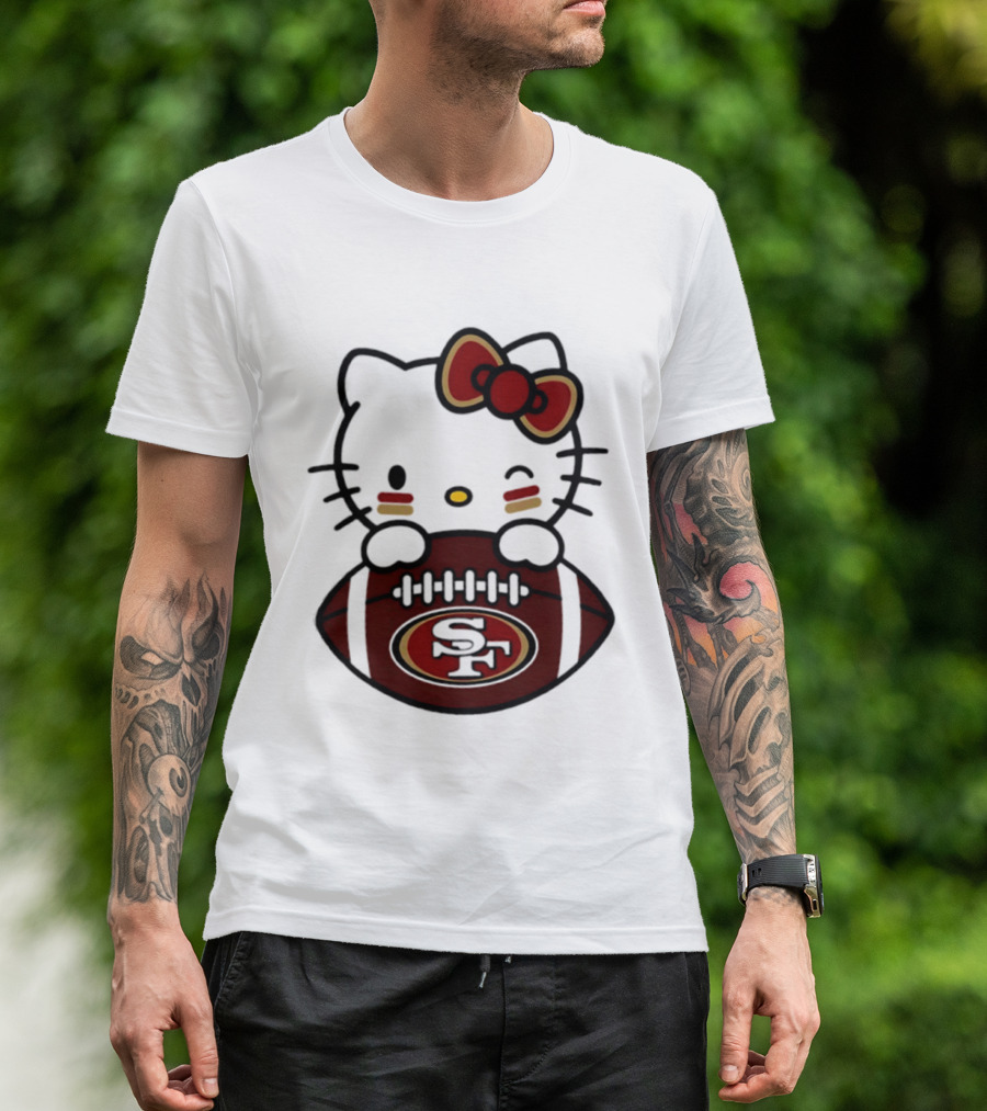 San Francisco 49ers Hello Kitty Collaboration Football 2026 Season T-Shirt