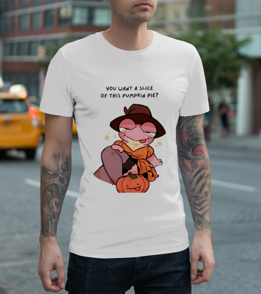 You Want A Slice Of This Pumpkin Pie Frog In Witch Hat With Pumpkin T-Shirt