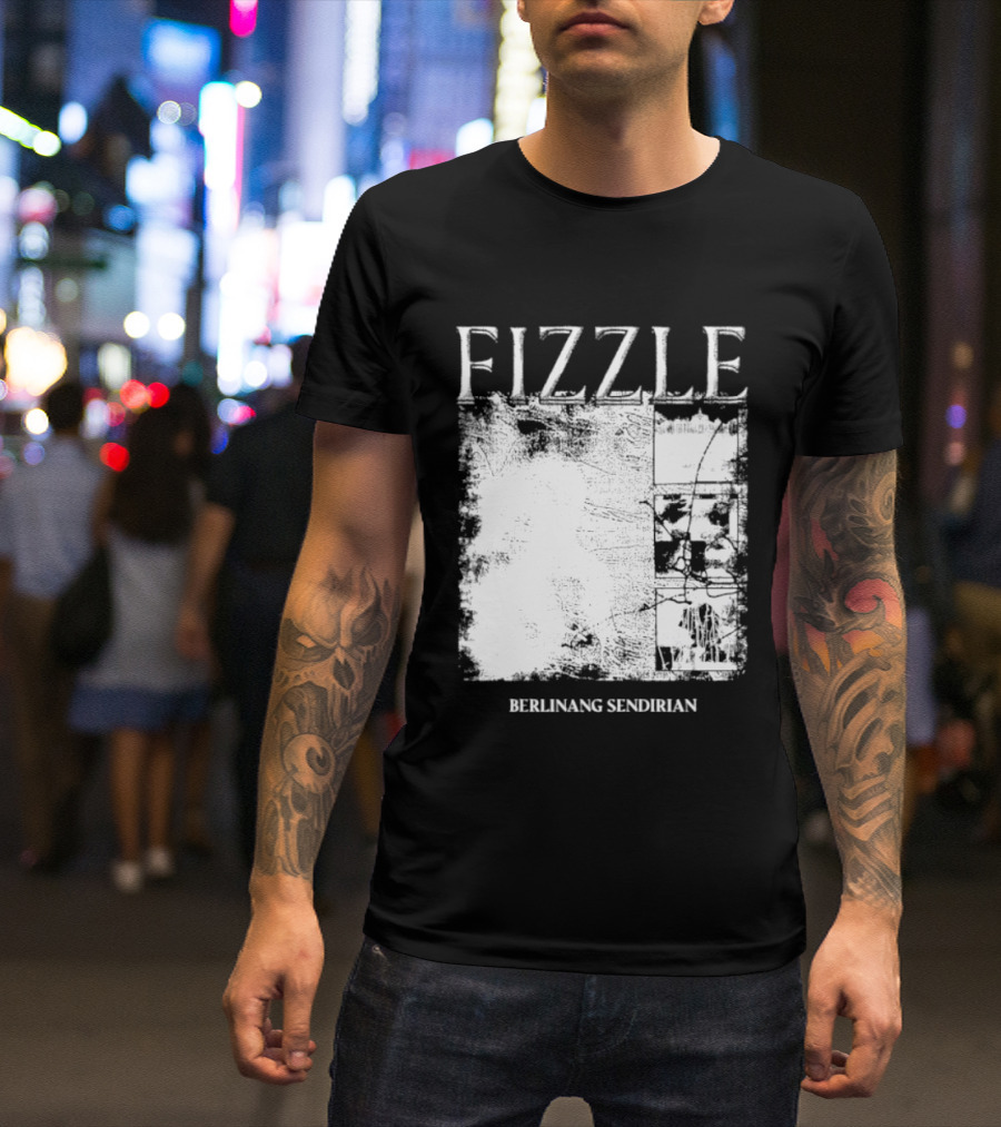 Fizzle Berlinang Sendirian Indie Rock Music T-Shirt