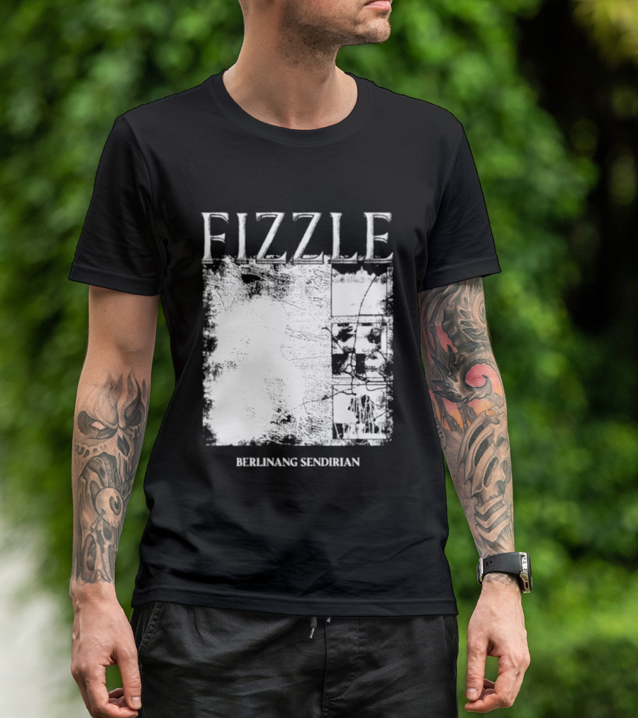 Fizzle Berlinang Sendirian Indie Rock Music T-Shirt