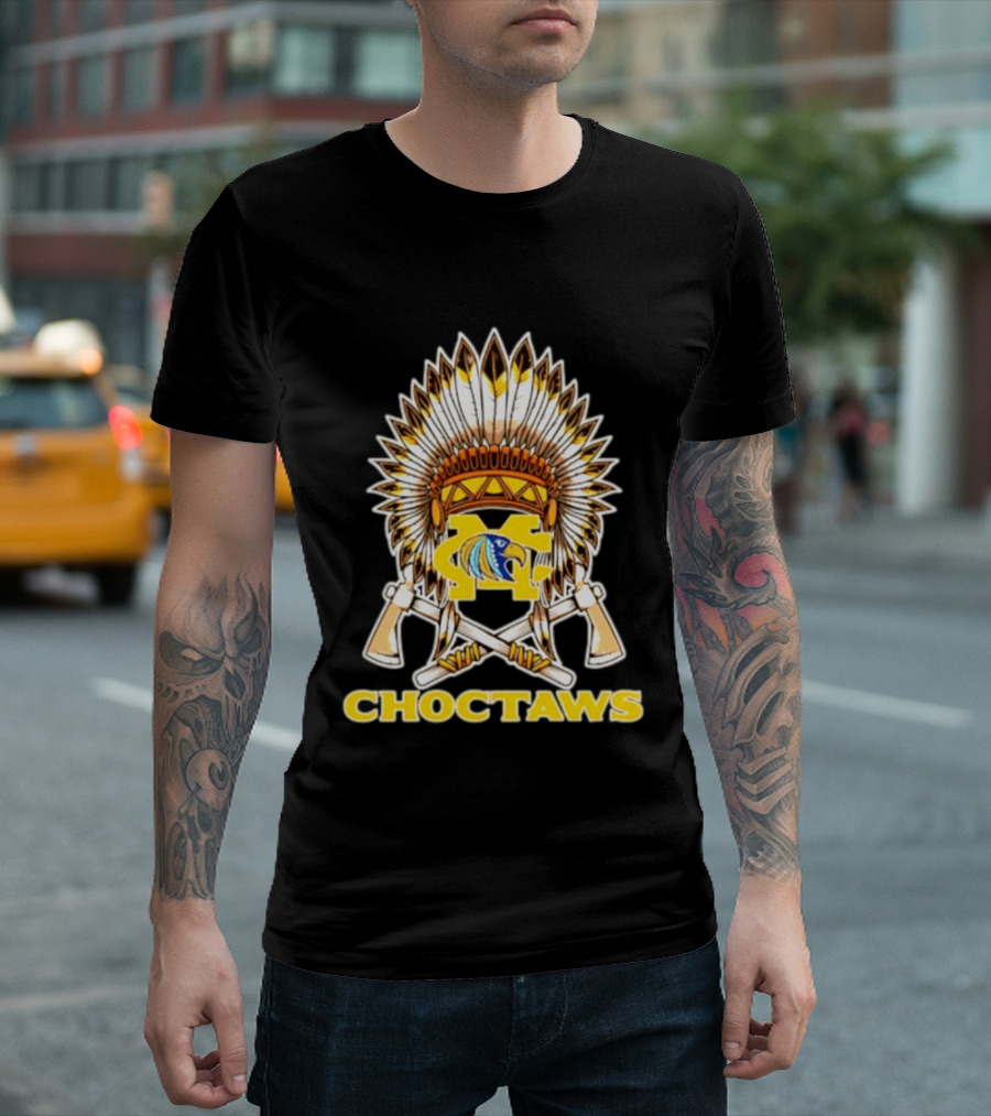 Choctaws MC Eagle Headdress Tomahawks Feathered Headdress T-Shirt