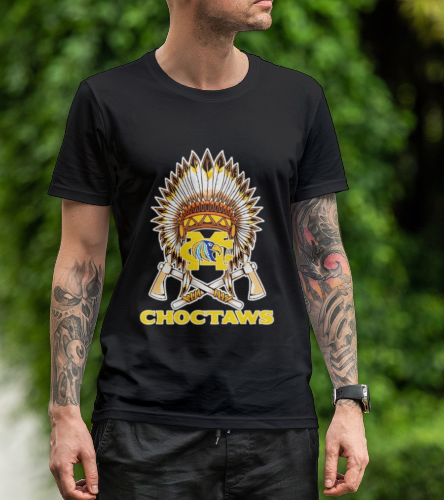 Choctaws MC Eagle Headdress Tomahawks Feathered Headdress T-Shirt