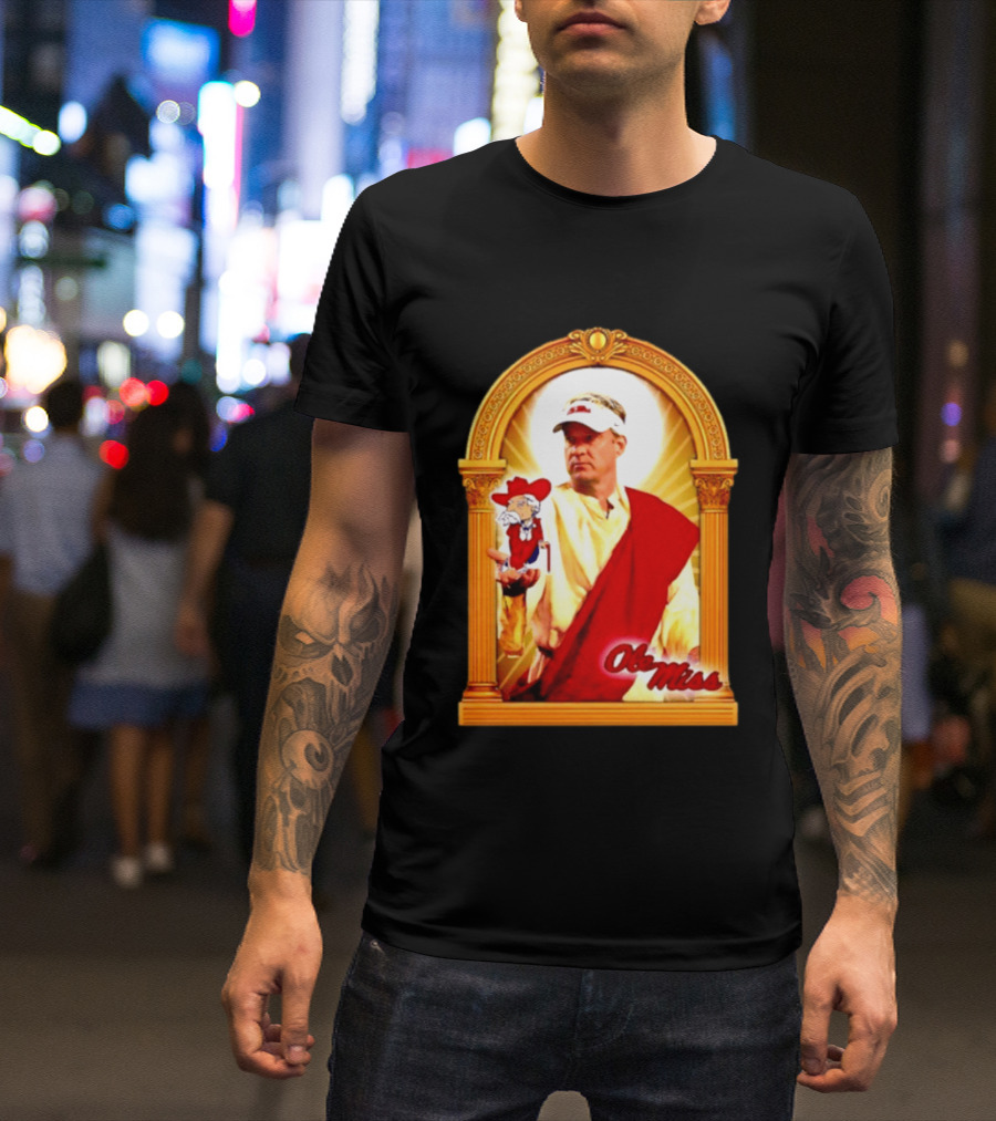 Lane Kiffin Ole Miss Colonel Reb Archway T-Shirt