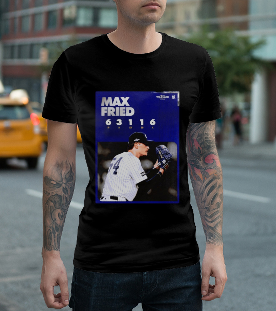 Max Fried 2026 Wild Card New York Yankees Pitching Stats T-Shirt
