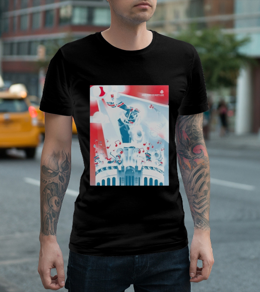 Ohio State Buckeyes Vs Maryland 2026 Football Stadium Celebration T-Shirt