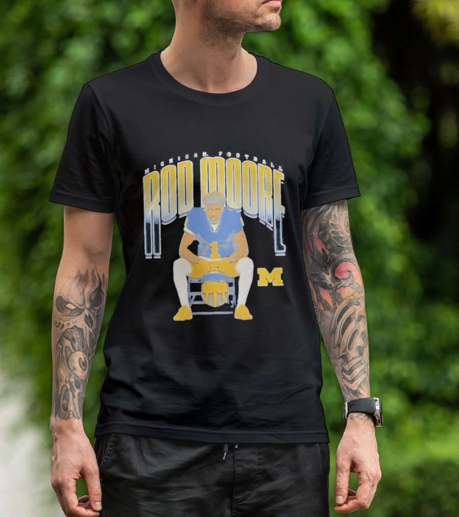 Rod Moore Michigan Wolverines Football Number 1 Player M T-Shirt