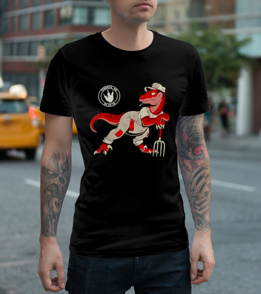 Red Clay Strays 2026 Toronto Ontario Event Dinosaur Farmer T-Shirt