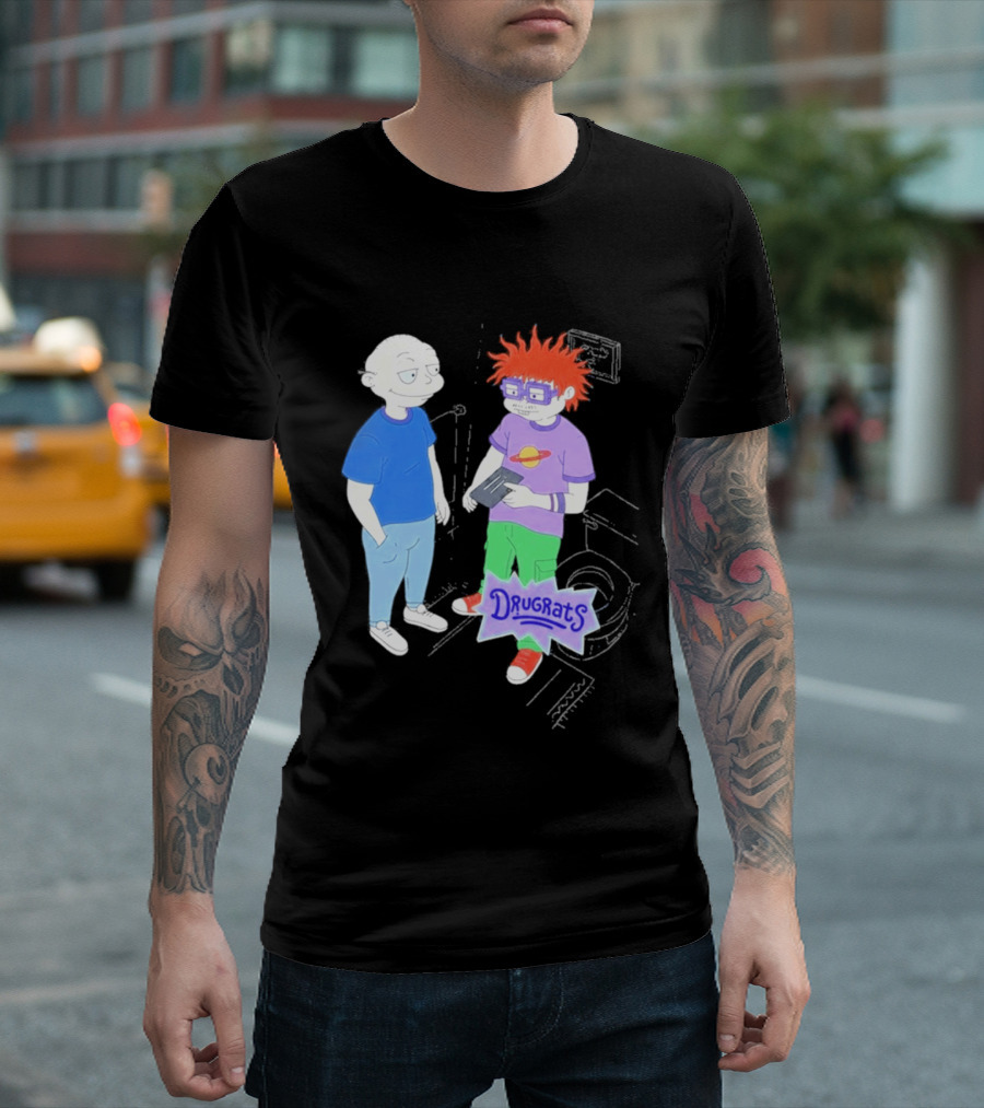Tommy And Chuckie Drugrats Parody With Cartoon Characters T-Shirt