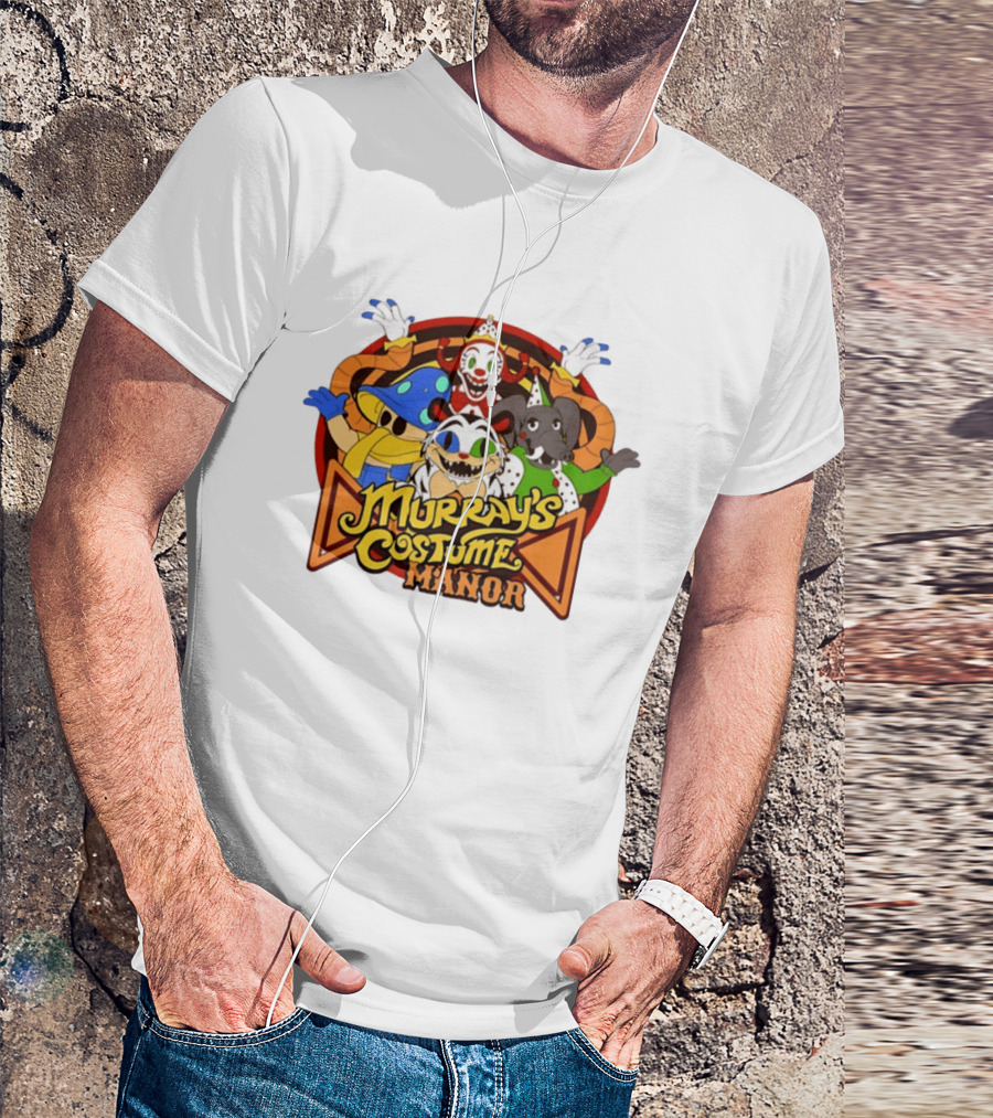 HEX X FNaF Secret Of The Mimic 2 Murray's Costume Manor With Clown And Animal Characters T-Shirt