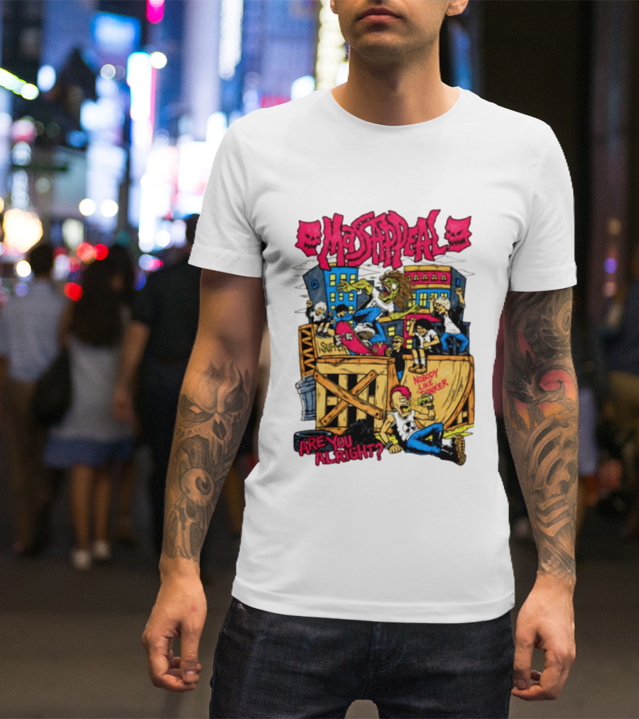 Massappeal Are You Alright Nobody Like Thinker Suffer Skateboarding Scene T-Shirt