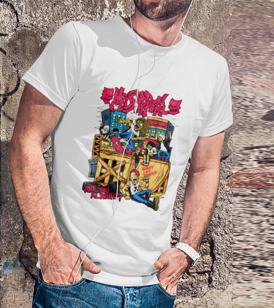 Massappeal Are You Alright Nobody Like Thinker Suffer Skateboarding Scene T-Shirt