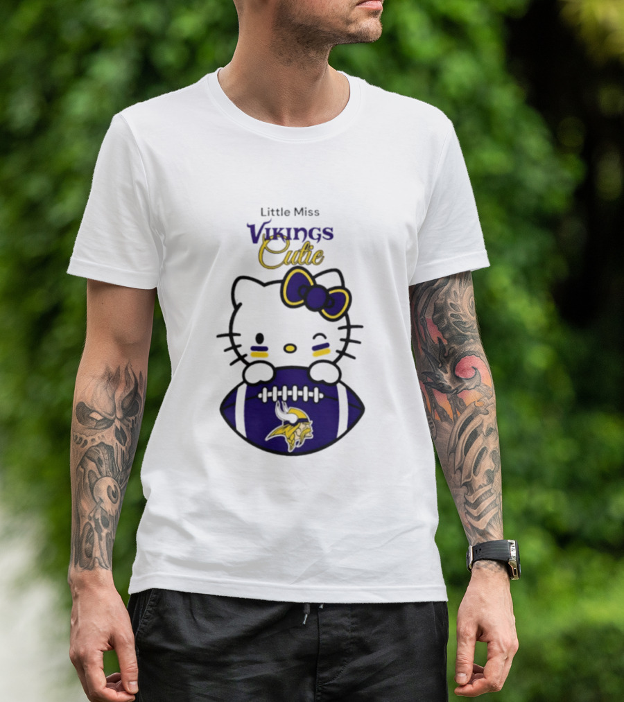 Minnesota Vikings Little Miss Vikings Cutie 2026 Season Football T-Shirt