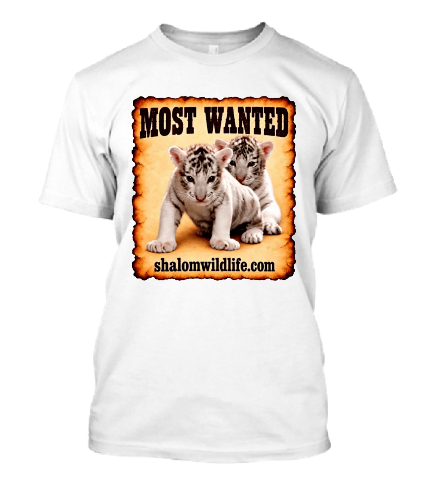 MOST WANTED White Tiger Cubs Shalom Wildlife T-Shirt