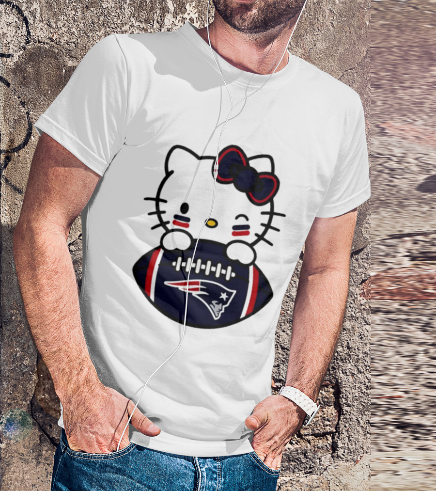 New England Patriots Hello Kitty Collaboration 2026 Football Season T-Shirt