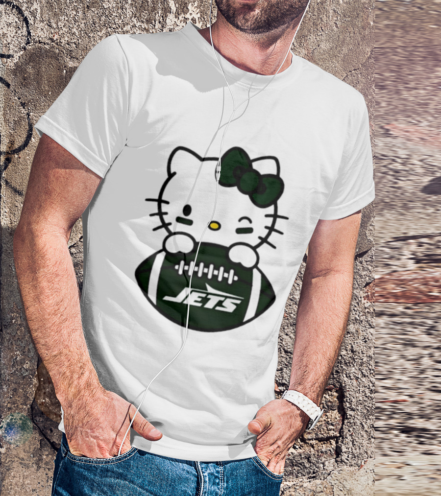 New York Jets Hello Kitty Football 2026 Season Collaboration T-Shirt