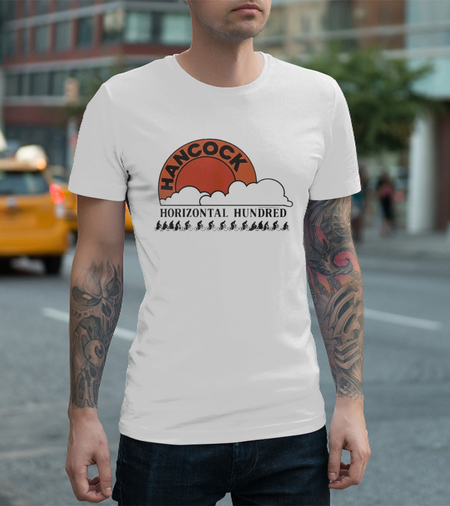 Hancock Horizontal Hundred Cycling Event Rj Decker Aloysius Aiken T-Shirt