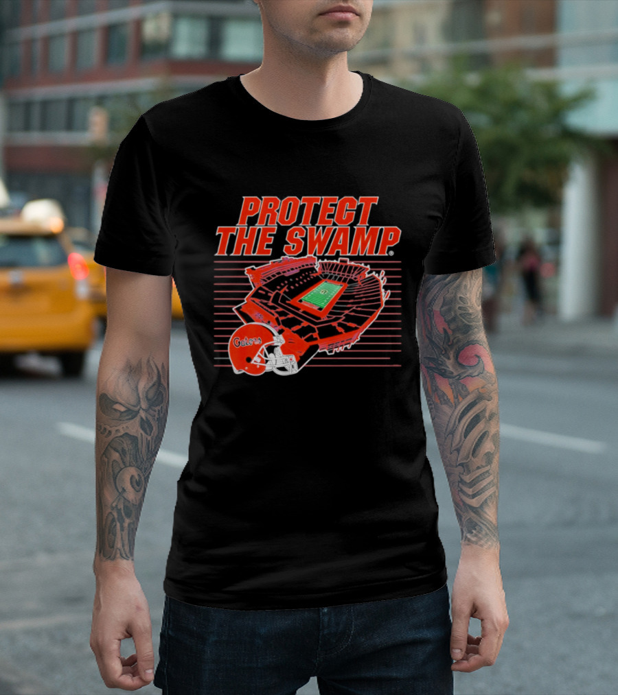 Florida Gators Protect The Swamp Stadium Helmet Football T-Shirt