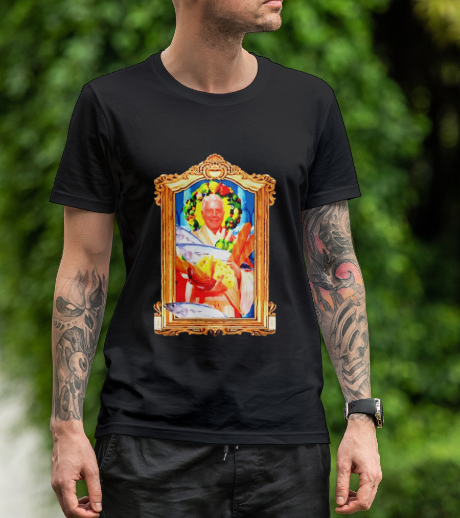 Anthony Bourdain Saint Of Food Chef Icon With Culinary Halo T-Shirt