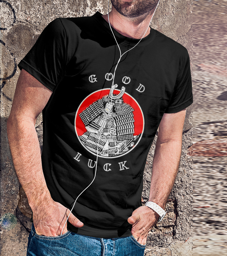 Good Luck Samurai Warrior Red T-Shirt