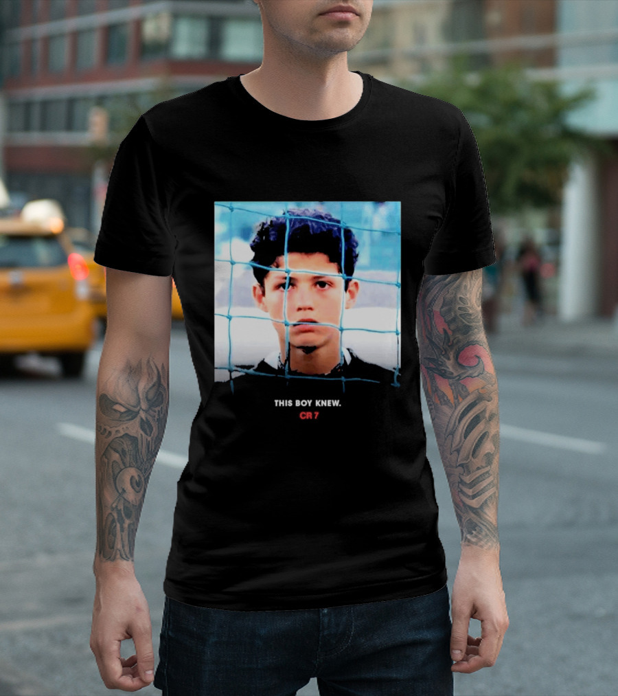 Cristiano Ronaldo Young Boy Knew CR7 Football Childhood Legend T-Shirt