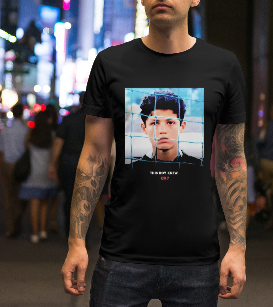 Cristiano Ronaldo Young Boy Knew CR7 Football Childhood Legend T-Shirt