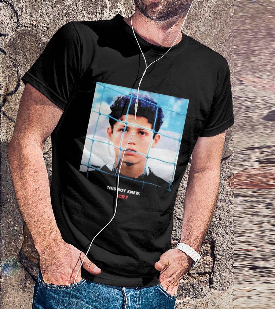 Cristiano Ronaldo Young Boy Knew CR7 Football Childhood Legend T-Shirt