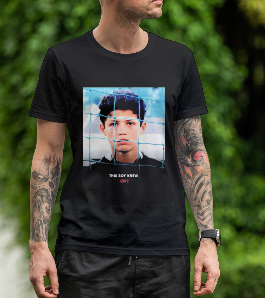 Cristiano Ronaldo Young Boy Knew CR7 Football Childhood Legend T-Shirt