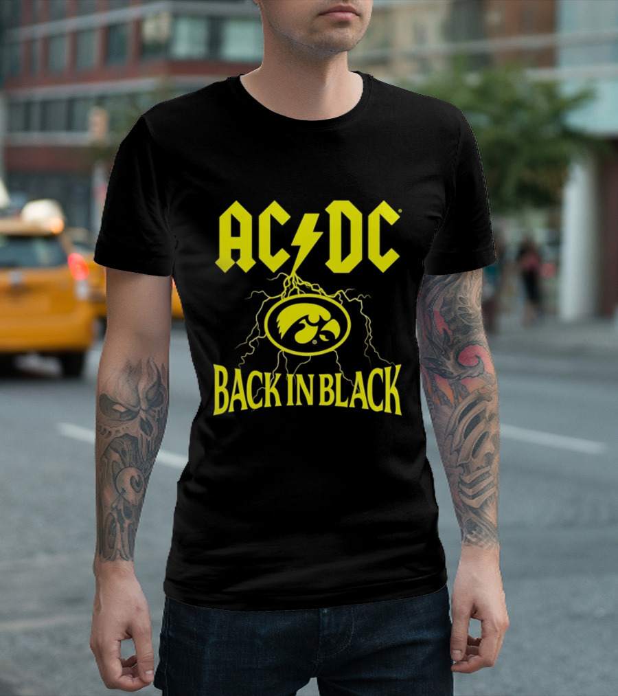 Iowa Hawkeyes AC DC Back In Black College GameDay 2026 T-Shirt