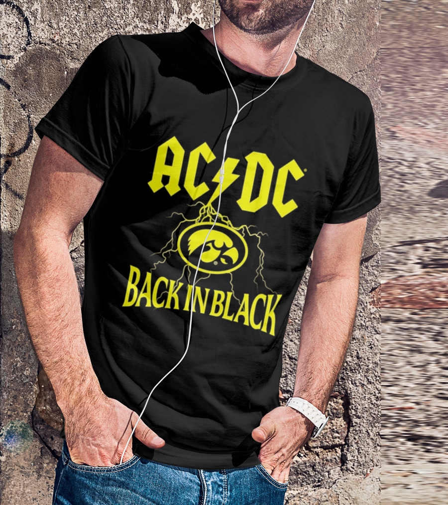 Iowa Hawkeyes AC DC Back In Black College GameDay 2026 T-Shirt