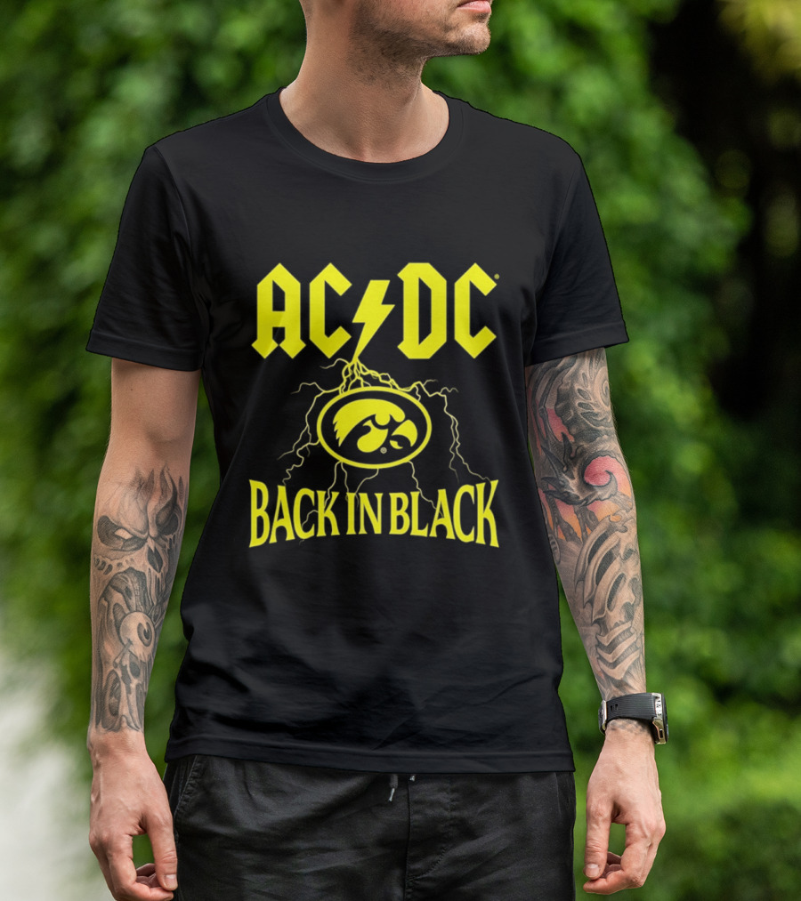 Iowa Hawkeyes AC DC Back In Black College GameDay 2026 T-Shirt