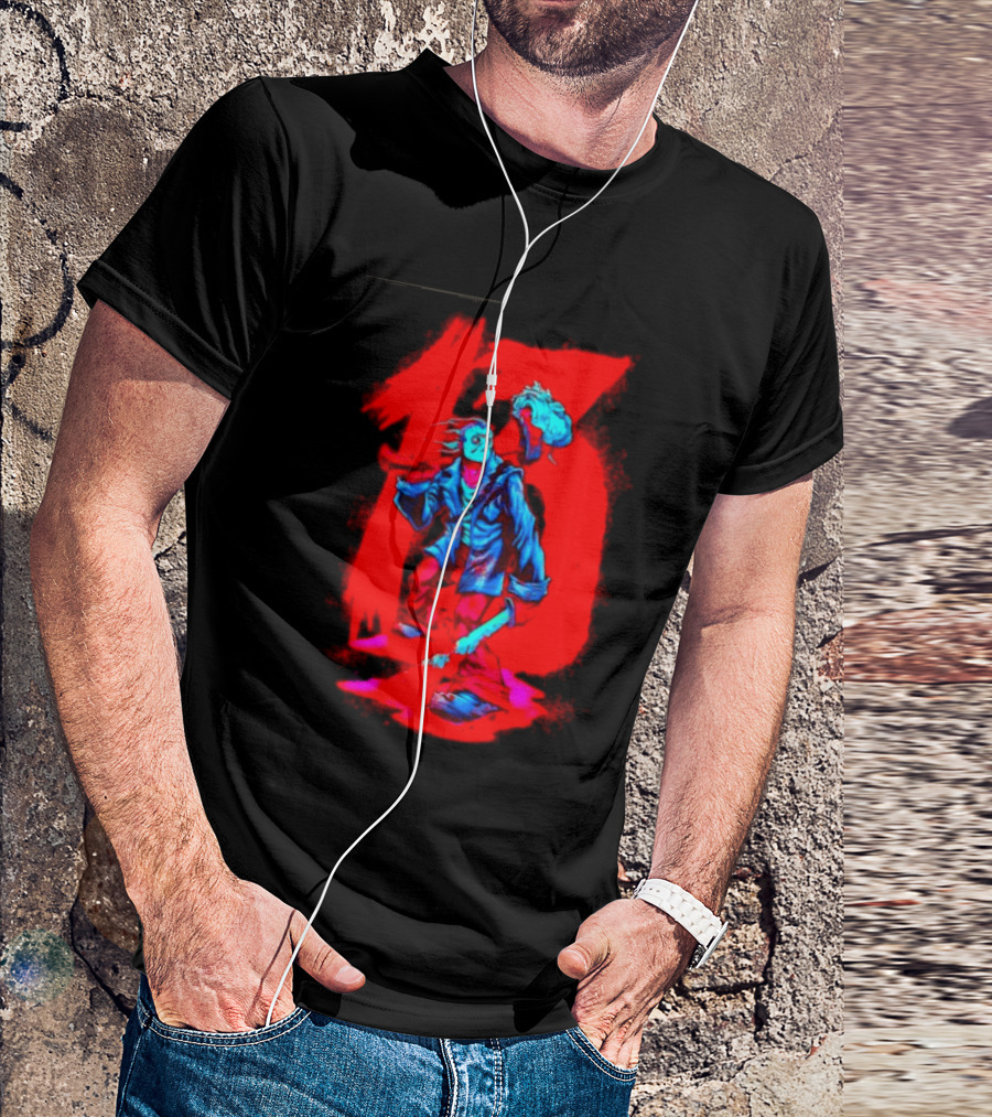 Jason Voorhees Friday The 13th Horror Movie Halloween Scary Mask Red T-Shirt