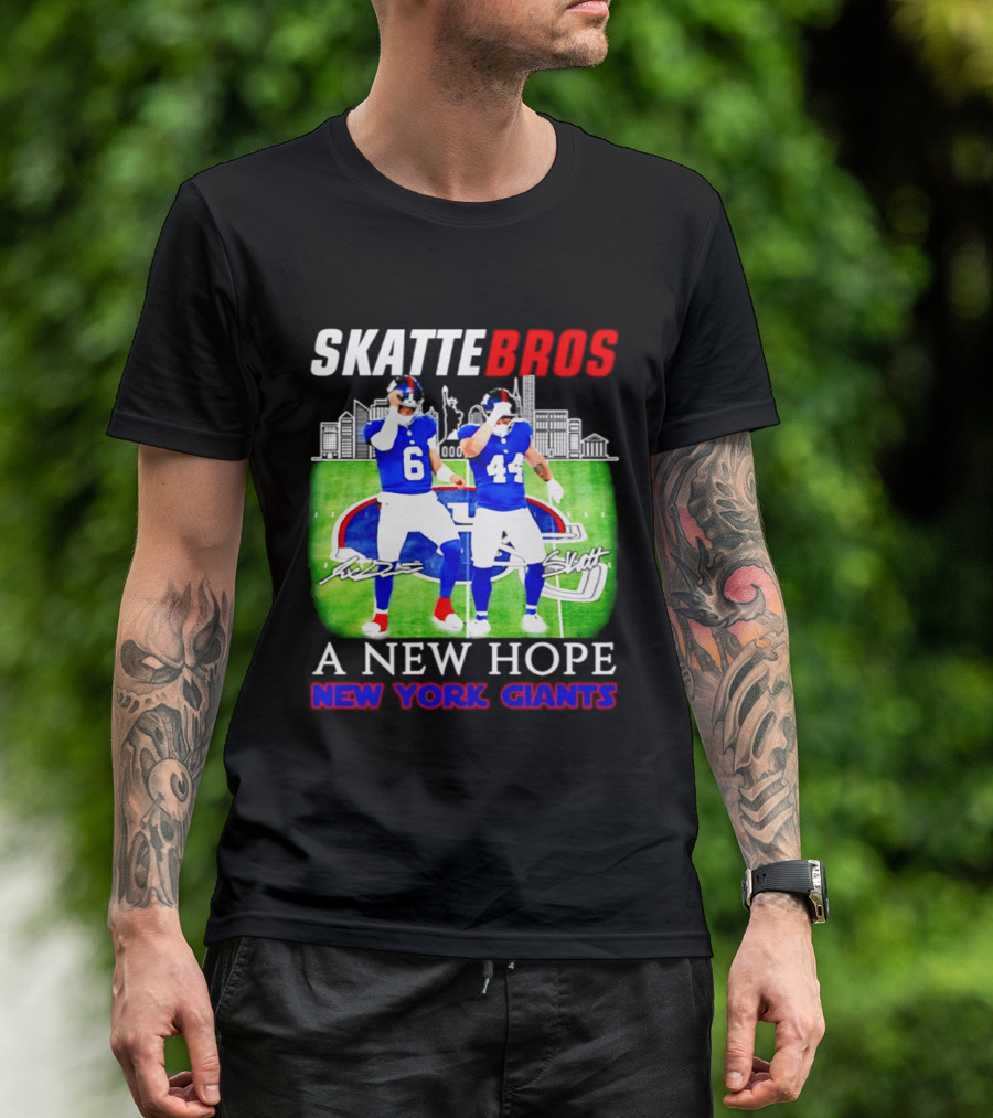 Skattebros Jaxson Dart Cam Skattebo New York Giants A New Hope T-Shirt