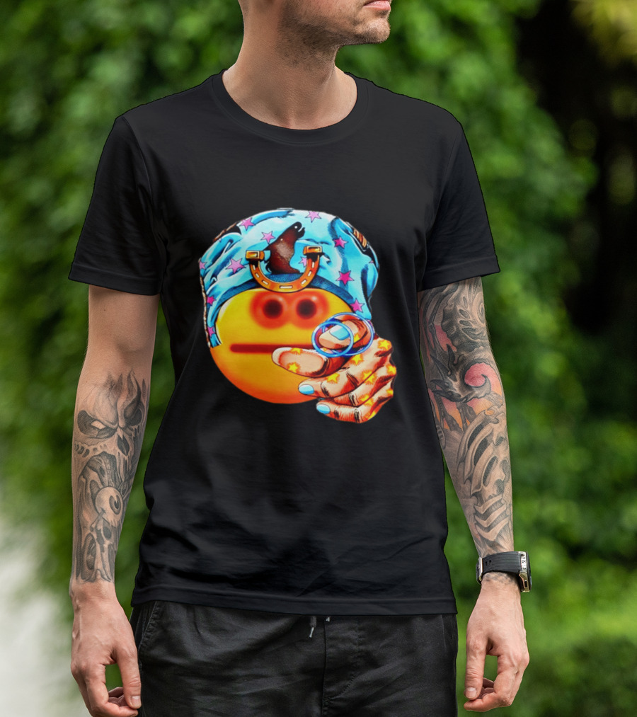 Johnny Joestar Emoji Icon With Star And Horse T-Shirt