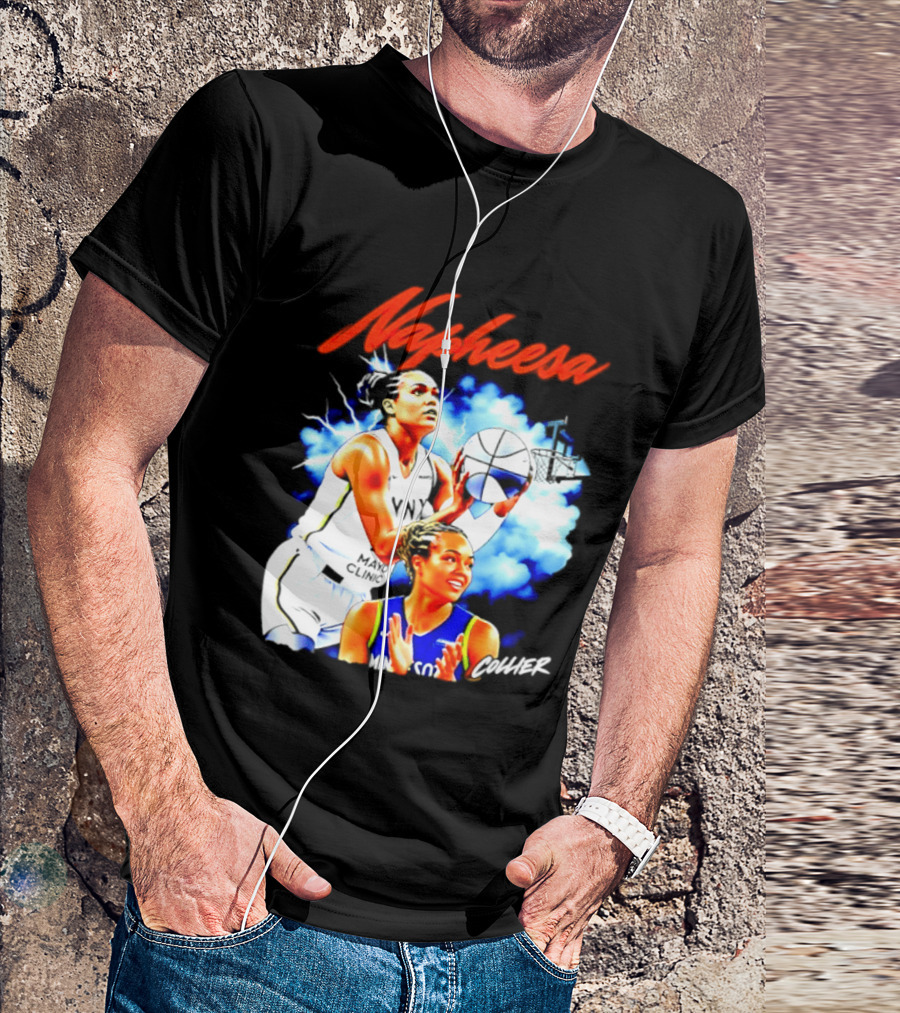 Napheesa Collier Minnesota Lynx Basketball Player In Action T-Shirt
