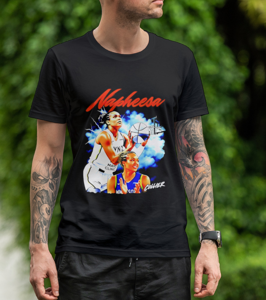 Napheesa Collier Minnesota Lynx Basketball Player In Action T-Shirt