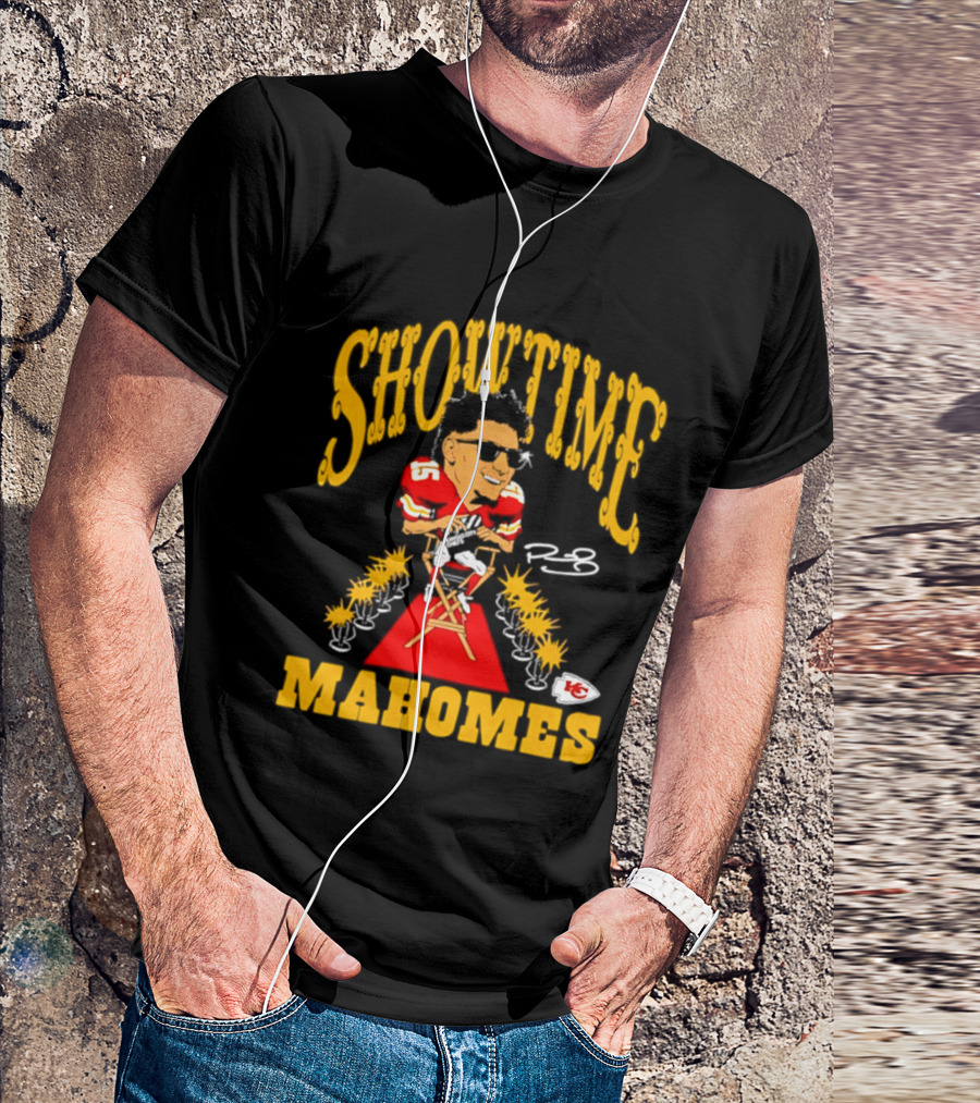 Showtime Mahomes Kansas City Chiefs Football Iconic Caricature T-Shirt
