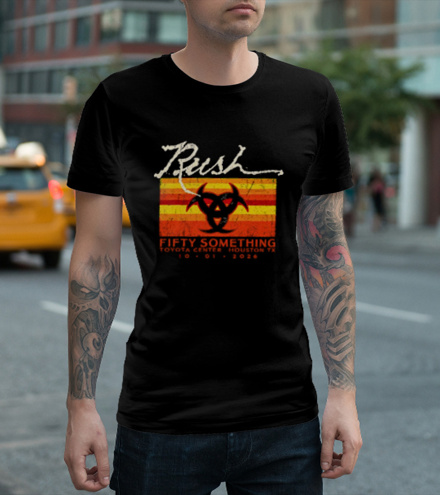 Rush Fifty Something Tour October 1st 2026 Houston Texas Toyota Center T-Shirt