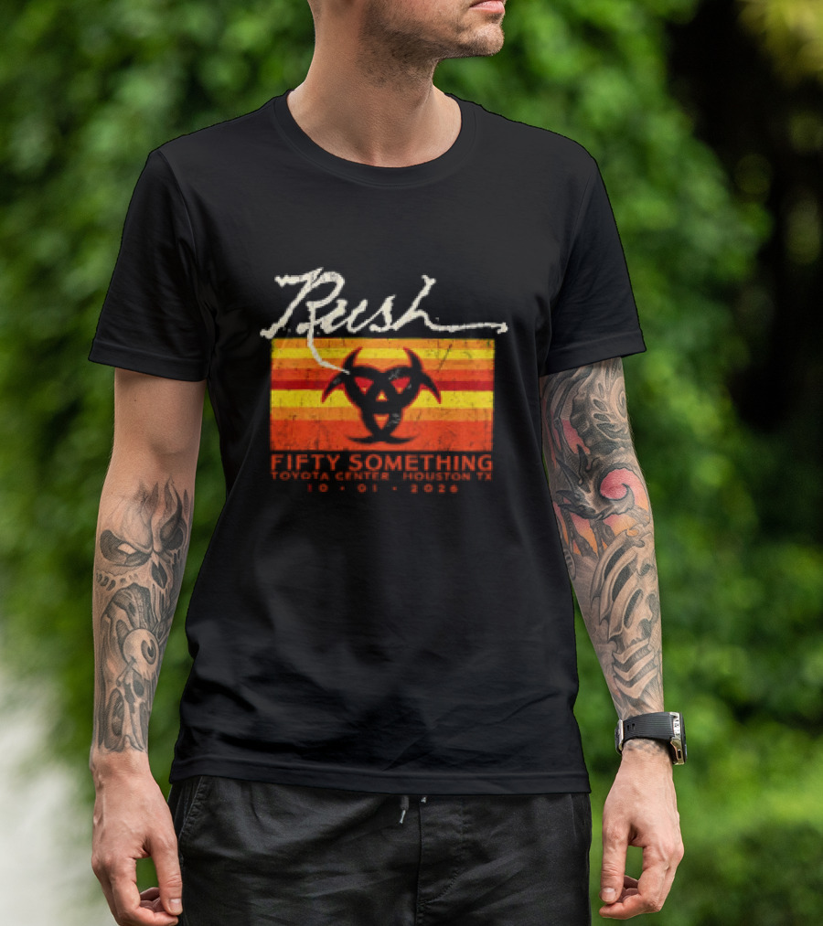 Rush Fifty Something Tour October 1st 2026 Houston Texas Toyota Center T-Shirt