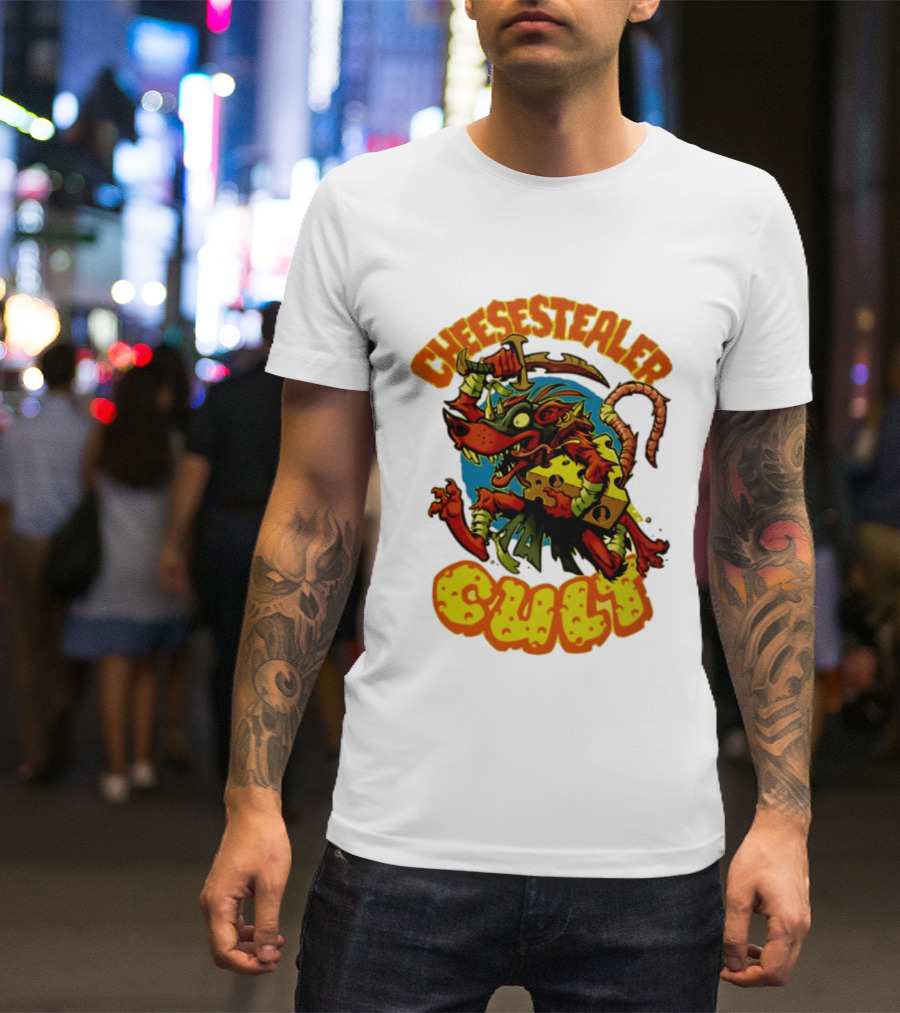 Cheesestealer Cult Rat With Cheese Halloween Fantasy T-Shirt
