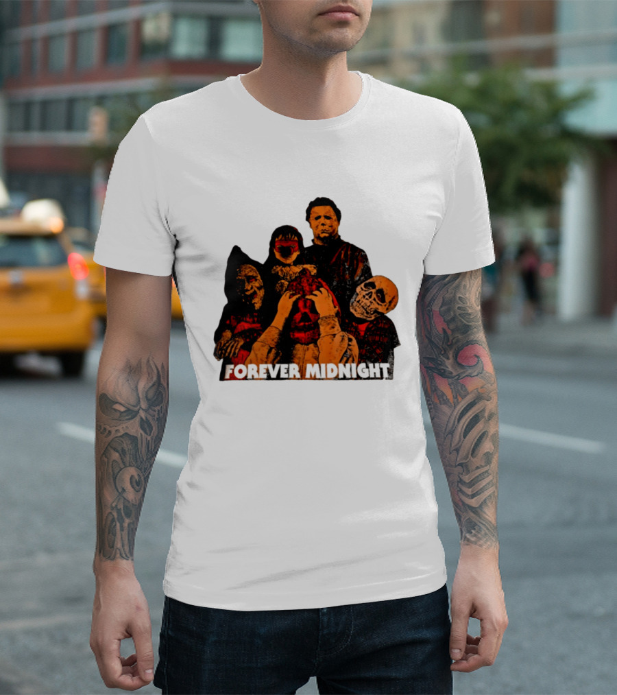 Forever Midnight Horror Icons Halloween Classic Characters T-Shirt
