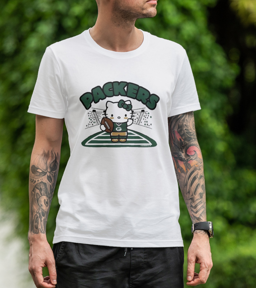 Hello Kitty Packers Football Stadium Collaboration T-Shirt