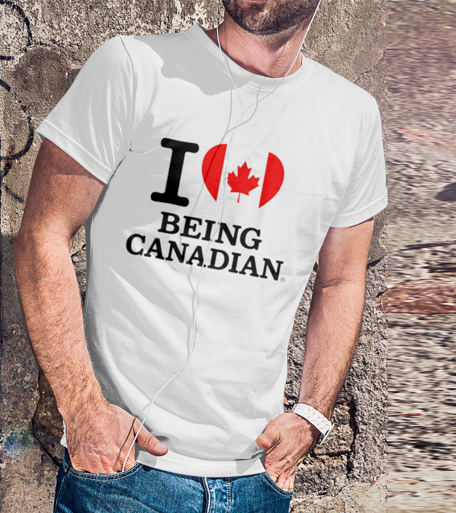 I Heart Maple Leaf Being Canadian T-Shirt