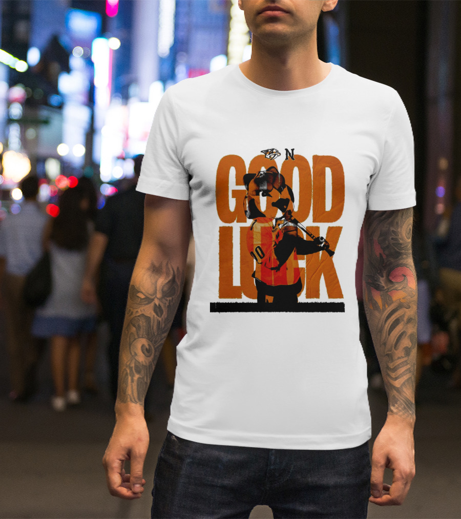 Nashville Predators Gnash Good Luck Hockey T-Shirt